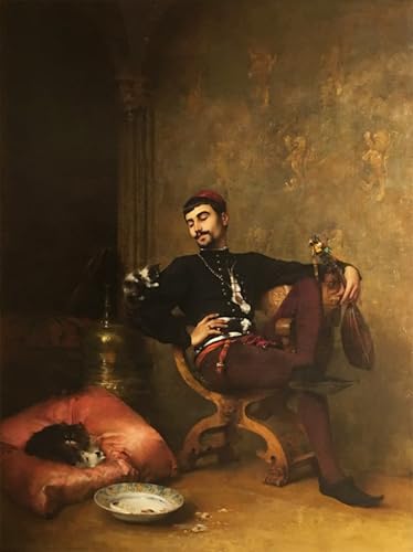 Tableau Jeune Florentin Gustave Courtois pour habiller un grand mur vide