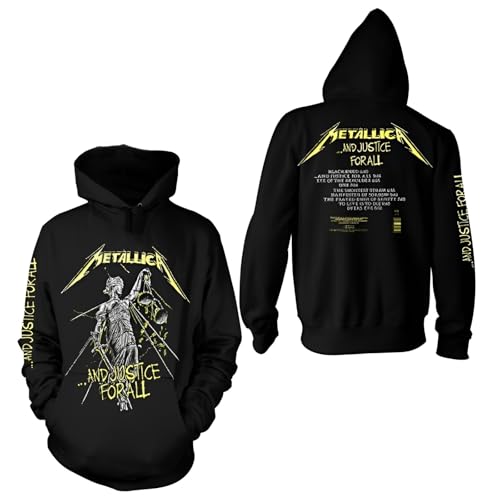 Metallica And Justice For All Tracks Pull Over Hoodie Black Small | Officially Licensed Merchandise