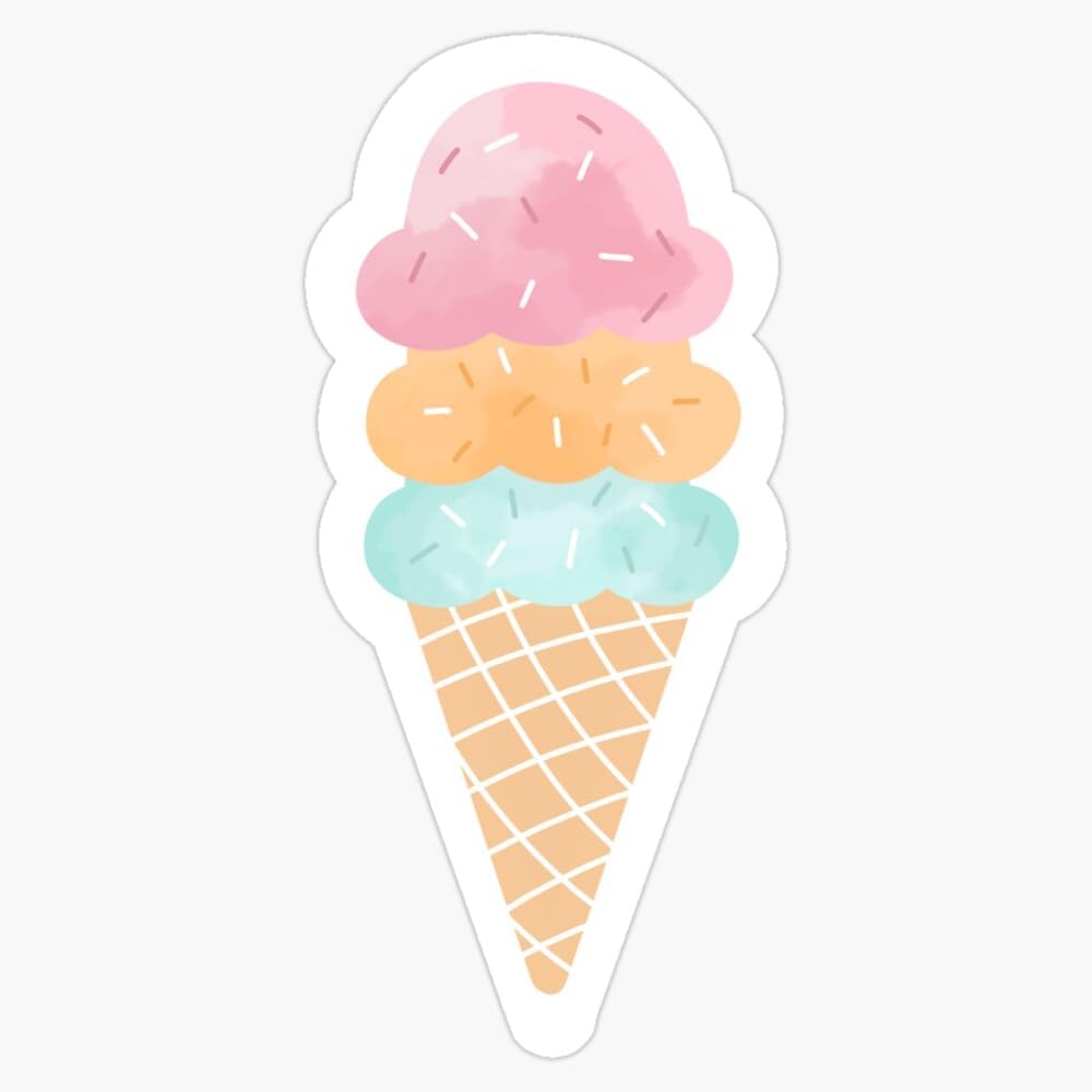 Amazon.com - Ice Cream Sticker Vinyl Waterproof Sticker Decal Car ...