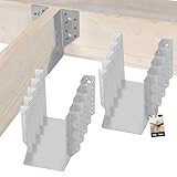 KOTARBAU® - Staffa per travi tipo A, 140 mm, giunti per travi in legno, per costruzione edile esterna, confezione da 10 pezzi