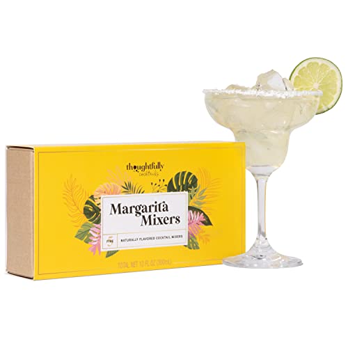 Thoughtfully Cocktails, Naturally Flavored Margarita Mixers In Glass Bottles, Vegan And Vegetarian, Pre-Measured, Single-Serve Mixers For The Right Pour Every Time, Pack Of 5 (Contains No Alcohol) #TOP3