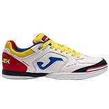 Smooth leather Joma, Indoor Football Trainers Hombre, White, 43 EU