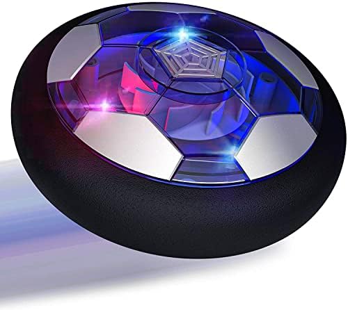 Hover Soccer Ball Boy Toys, Rechargeable Air Soccer Indoor Floating with LED Light and Upgraded Foam Bumper Perfect Birthday Christmas Gifts for Kids Toddler Girls