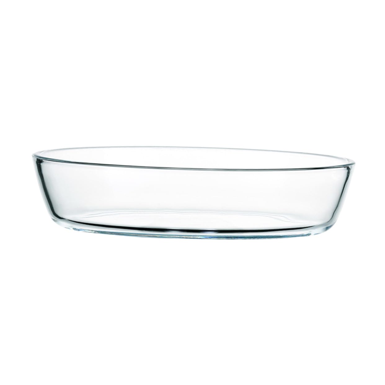 Hohopeti Ovales Glas backblech Hitzebeständig Mikrowellengeeignet Spülmaschinenfest Küchenhelfer für Auflauf Salat Obst Transparent und Glatt