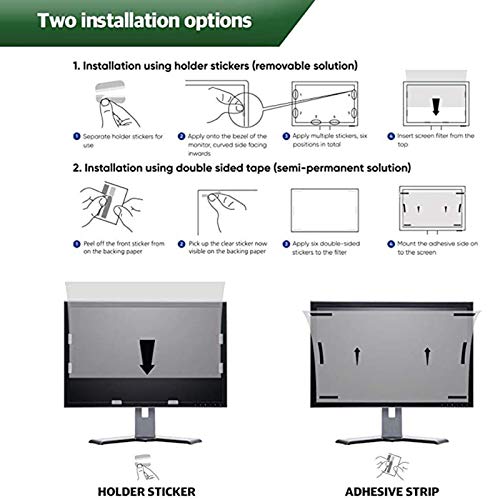 Protector de pantalla para monitor 16:10 antirreflejo luz azul 24" 8