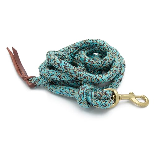 Weaver Equine Performance Lead Rope,10' Horse Cowboy Rope with Brass Plated Snap, Soft Comfort Grip, Barn Horse Tack for Daily Use