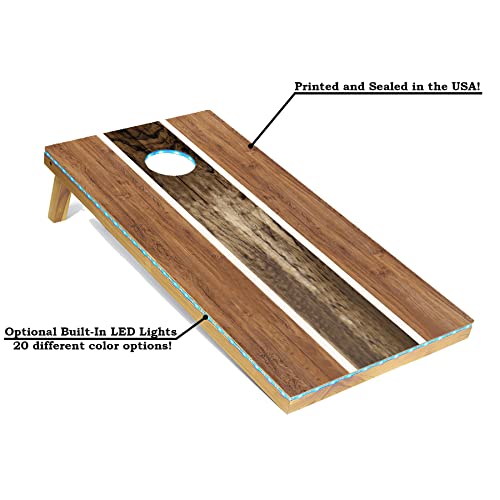 Tailgating Pros Cornhole Boards - 4'X2' Wooden Corn Hole Game W/Carrying Case And Set Of 8 Cornhole Bean Bags W/Tote #TOP1