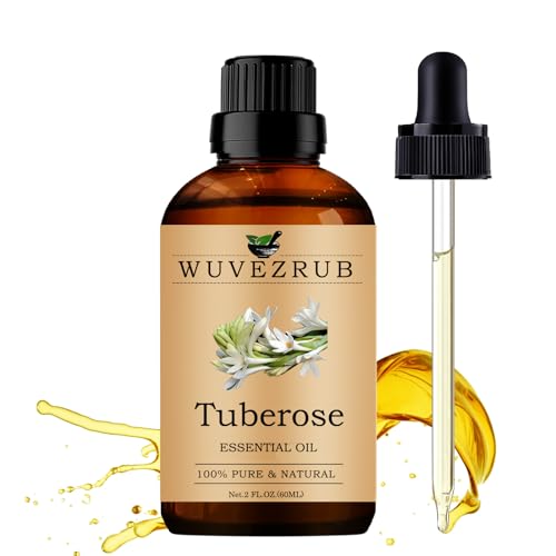 Tuberose Essential Oils 60ML, Organic 100% Pure and Natural Tuberose Essential Oil for Aromatherapy Diffuser - 2 Fl Oz/Tuberose