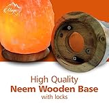 Magic Salt 3-5 KG Salt Lamp, Natural Himalayan Crystal Rock Salt Lamp Pink Light, Hand Crafted Wooden Base Direct from Foothills of The Himalayas, Comes with UK Switch Cable and Bulb - Image 4