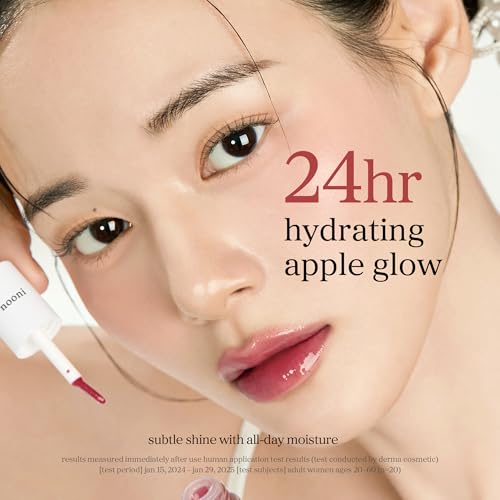 Image of NOONI Korean Lip Oil - Applemulberry | Long-Lasting, Moisturizing, Plumping, Revitalizing for Dry Lips, Waterproof, No Peel Off, Korean Tint, Hydrating Lip Stain, Nourishing Crystal Clear, 0.12 FL Oz