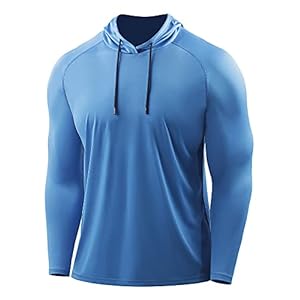 Cadmus Men’s Hoodies Pullover Quick Dry Hooded Sweatshirt Breathable Long Sleeve Running Sports Gym Top UPF 50+ SunProtection Fishing T Shirt