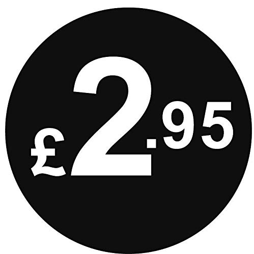 £ Black Price Stickers - 20mm, £2.95, 10000 — image 1