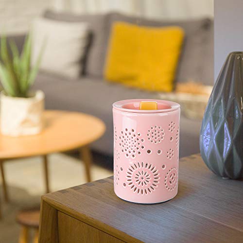 COOSA Ceramic Candle Wax Warmer, Sunflower Pattern Wax Burner,Ideal Gift for Spa and Aromatherapy - Thumbnail 5