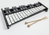 Professional Wooden Soprano Full Size Glockenspiel Xylophone with 27 Metal Keys for Adults & Kids -