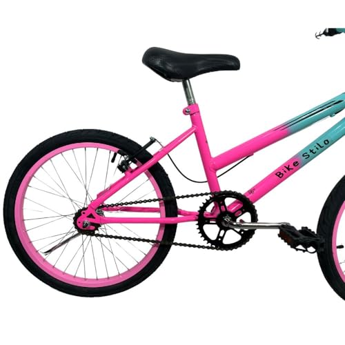 Bicicleta Infantil Passeio Aro 20 Cesta Feminina Tifany/Rosa