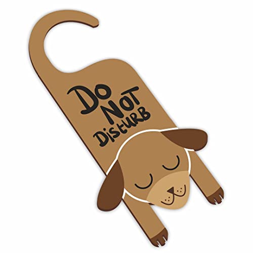 Image of CVANU Do Not Disturb Dog Shaped Wooden Door Sign Hanger Size(24cm x 12cm) cv63