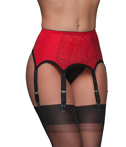 premier lingerie - Ligas - para Mujer Rojo Rosso [L] (Cintura 91/97 cm) Cover
