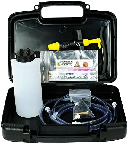 Phoenix Systems V-5 Reverse Brake and Clutch Bleeder (Includes Bottle, Hard Case and 5 Pack Test Strips), One Person, Fits All Makes and Models
