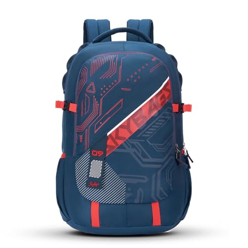 Skybags Vesper 40L Laptop Backpack with Rain Cover - Navy Blue