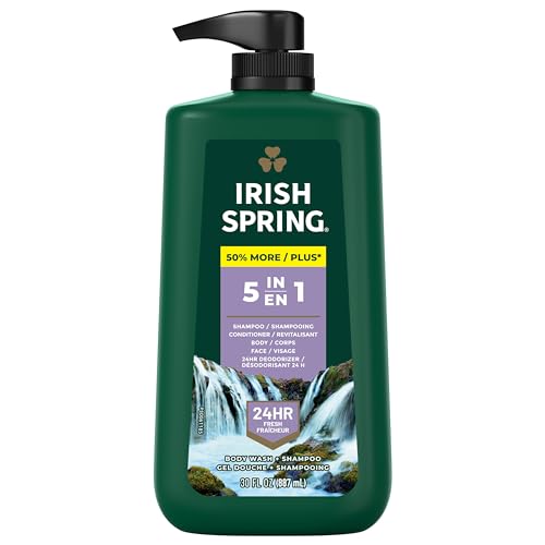 Irish Spring 5 in 1 Body Wash for Men, Men’s Body
