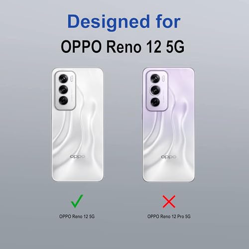 Image of Zapcase Back Case Cover for Oppo Reno 12 5G | Compatible for Oppo Reno 12 5G Back Cover | Case Cover with Camera Protection | (TPU + PC | Translucent Black)