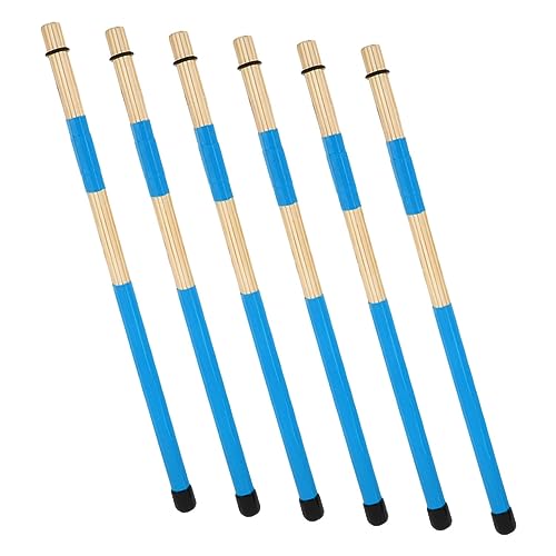 Holibanna 3 Pairs Professional Drum Brushes for Drummers Lightweight and Portable Percussion Accessories for Beginners Comfortable Grip