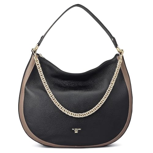 Image of Da Milano Leather Shoulder Bag for Women - Brown (Large) (LB-00317OL)