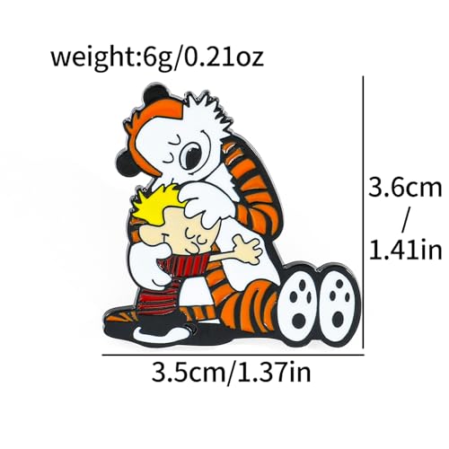 Image of Cute Enamel Pins Cartoon Lapel Pin Brooch Badge for Backpack Jackets Funny Tiger Pins for Gift Anime Enamel Pin for Clothing Hat Decoration