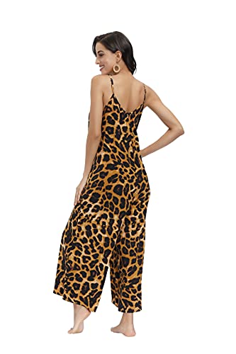 Image of BUENOS NINOS Women's V Neck Floral Maxi Dress Boho Printed Adjustable Spaghetti Strap Ethnic Beach Long Dress with Pockets