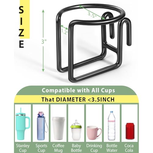Porte-gobelets pour chariot de courses suspendu en métal durable - 7