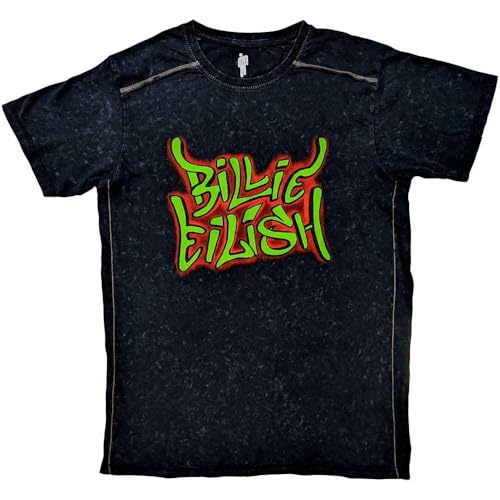T-shirt Billie Eilish Graffiti coupe XXL confortable pour silhouette généreuse unisexe