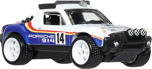 Image of Hot Wheels Premium Car Culture Collectible Toy Car, 1:64 Scale Die-Cast Porsche 914 Safari (Chassis CON), Eurospeed Vehicle with Real Riders Tires