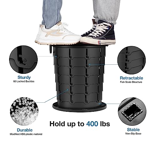 Image of TRIPTIPS Upgrade Retractable Portable Toilet Travel Toilet Adjustable Height Camping Toilet Portable Potty for Adults Kids, Foldable Portable Toilet for Camping /Car