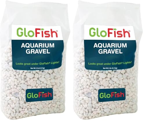 Image of GloFish Aquarium Gravel 5 Pounds, White, Complements GloFish Tanks (29022) (Pack of 2)