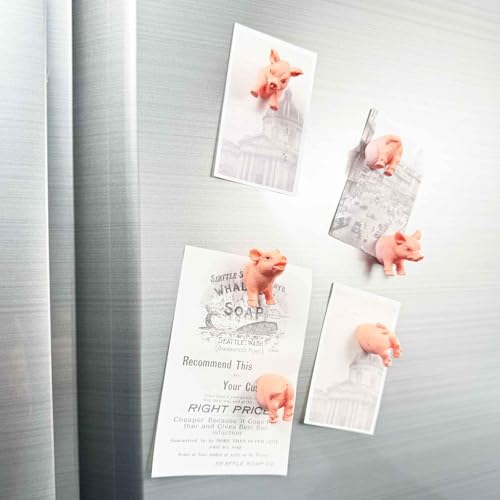 6 imanes decorativos cerdo para refrigerador, pack de 6 miniatura 4