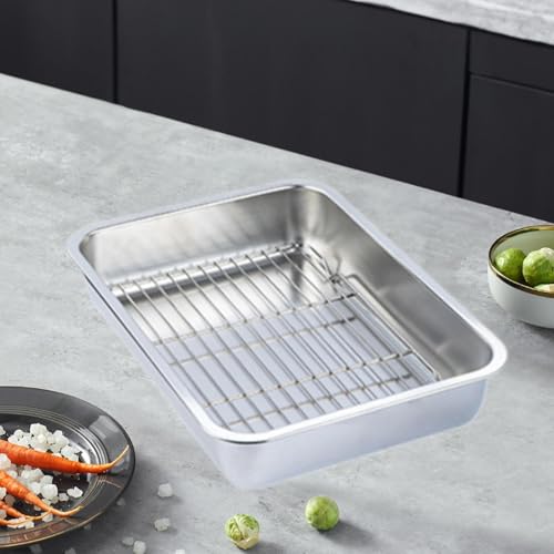 Plaque de cuisson avec grille pour rôtir sainement sans graisse - 5