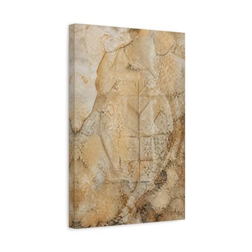 Toile vintage symbole ancien pour habiller un mur vide au-dessus du buffet de salon