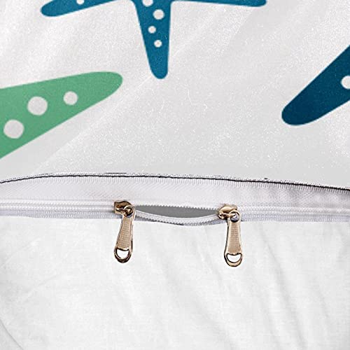 Parure de lit Starfish Ocean Sea housse de couette microfibre et taies d'oreiller
