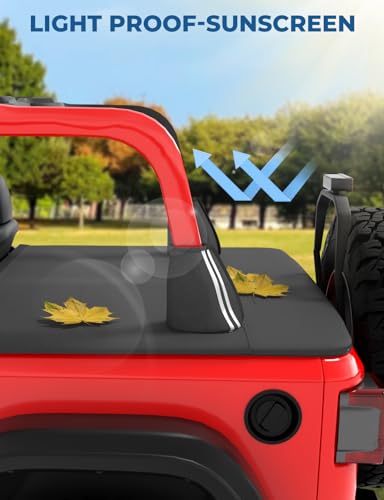 Image of JOYTUTUS Tonneau Cover for Wrangler JL 2-Door 2018-2026 - Waterproof Trunk Cargo Cover | Roll Cage Protection | Easy No-Tool Installation