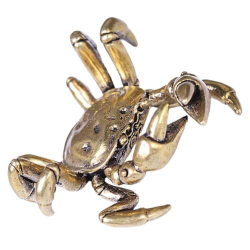 Figurine de crabe en cuivre massif ciselé main pour une décoration chic