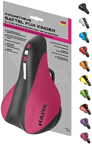 PROMETHEUS BICYCLES Fahrradsattel Kinder | Kindersattel Fahrrad | Kinderfahrrad Sattel Unisex 12 14 16 18 Zoll | BMX Sattel Kinder weich bequem