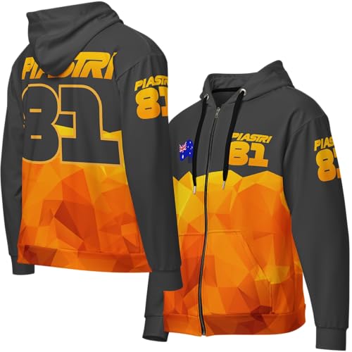Oscar Piastri 81 Racing Team Zipped Hoodie - Unisex
