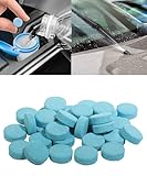 SCUARI 50PCS Windshield Washer Fluid,Wiper Fluid Tablets,Car Accessories Windshield Wiper Fluid,Wiper Fluid,Windshield Washer Tablets,Washer Fluid Tablets,Used to Remove Car Window Glass Stains