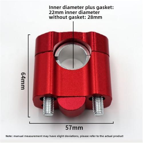 Riser Guidon Moto 22mm 28mm Adaptateur Universel Noir CNC - 3