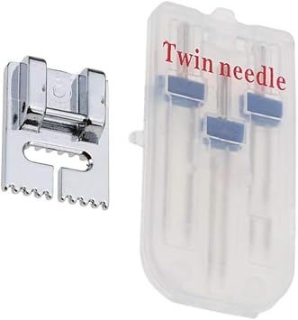 1 Set Twin Stretch Machine Needle Double Twin Needles Pins Sewing Machine Double Needle for Sewing Machine Domestic Sewing Notions and Supplies