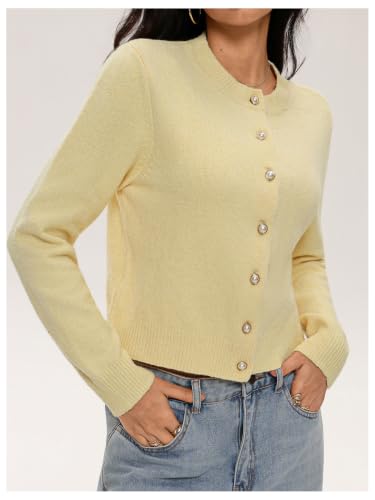 Image of SOLY HUX Women's Button Down Cropped Lightweight Cardigan Sweater | Cute Fall Fashion, 2026
