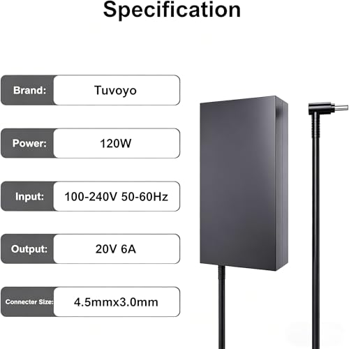 Chargeur 120W Compatible avec MSI GV15 GF63 10 11 12Th Laptop – vue 5