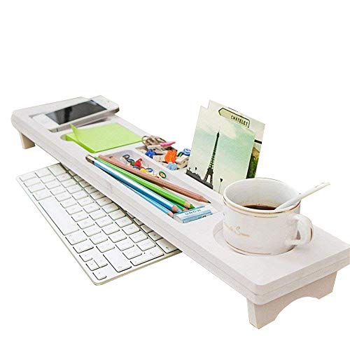 Earlybird Savings Wooden Desk Organiser Small Objects Storage Keyboard Commodity Shelf