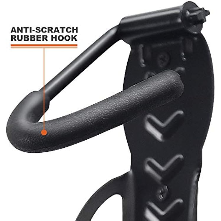 Wallmaster Bike Storage Rack for Garage, Wall Mount Bicycles Hanger, 2-Pack Bike Storage System Vertical Bike Hooks