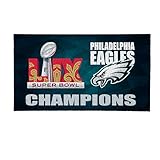 Team Sports America NFL Philadelphia Eagles 2025 Superbowl LIX Championship Doormat | 28 inches x 16 inches | Turf Mat | Non Slip Fornt Door Mat for Indoor and Outdoor Décor